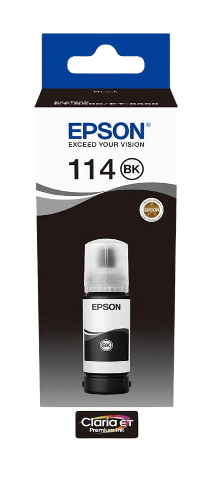 Epson 114 svart original bläck refill 70 ml. (C13T07A140)