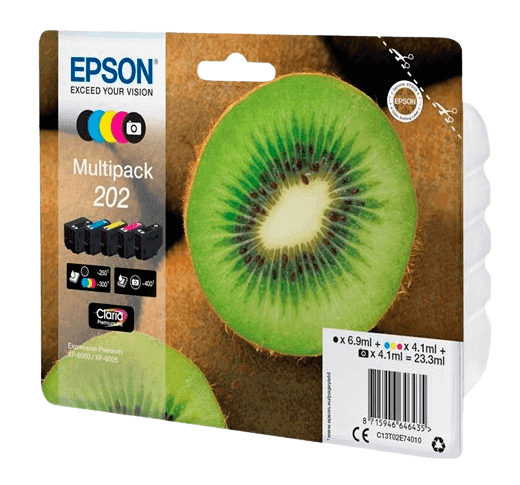 Epson 202 CMYK original multipack 6,9 + 4 x 4,1 ml. (C13T02E74010)