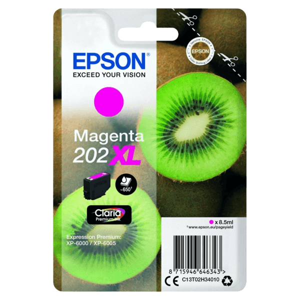 Epson 202 XL magenta original bläckpatron 650 sider (C13T02H34010)