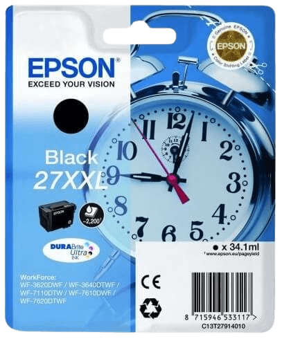 Epson 27 XXL svart original bläckpatron 34.1 ml. (C13T27914012)