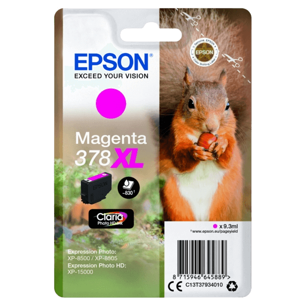 Epson 378 XL magenta original bläckpatron 830 sider (C13T37934010)