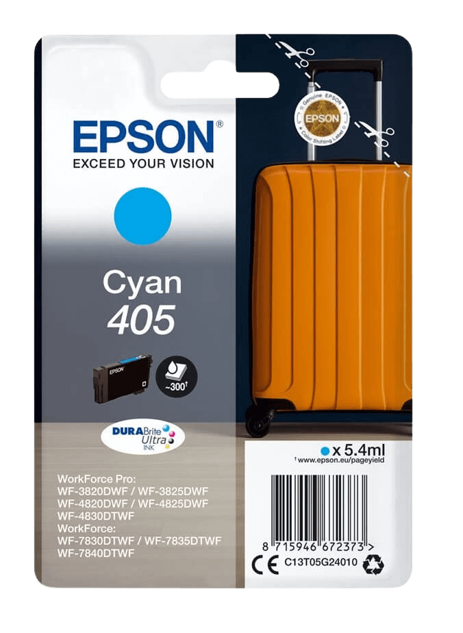 Epson 405 cyan original bläckpatron 5,4 ml. (C13T05G24010)