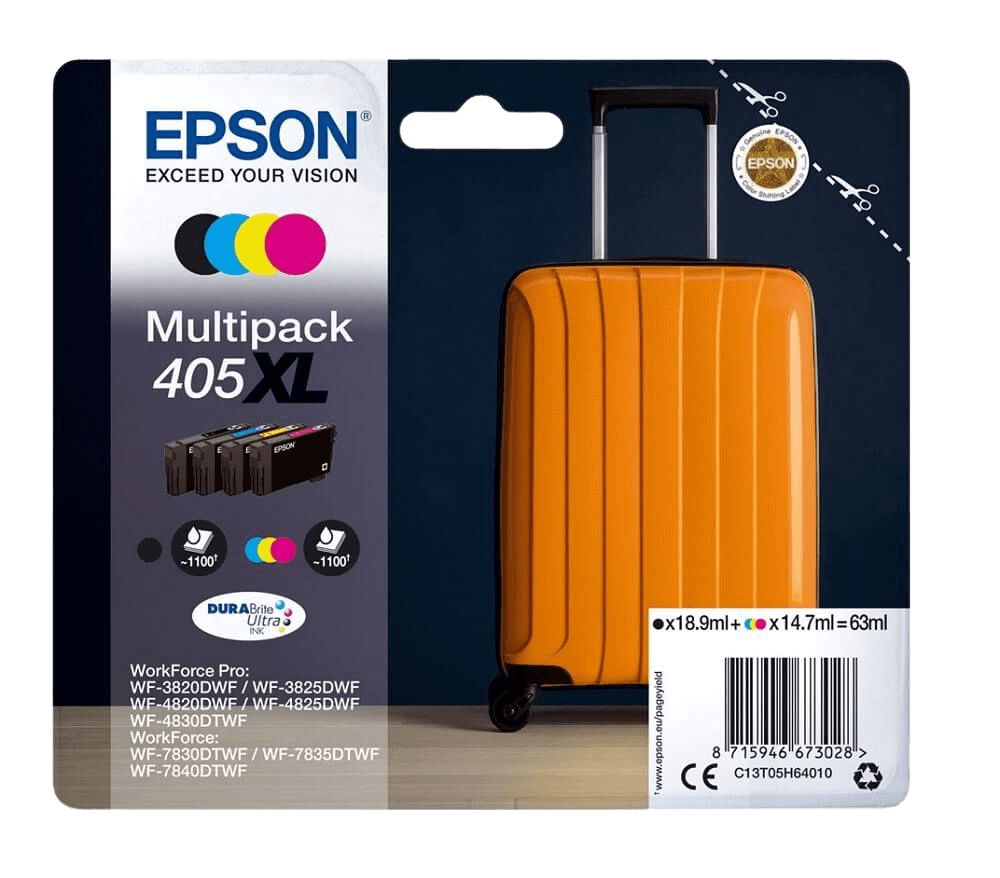 Epson 405XL CMYK original multipack 1x 18,9 + 3x 14,7 ml. (C13T05H64010)