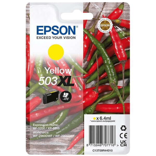 Epson 503XLY gul original bläckpatron 6,4 ml. (C13T09R44010)