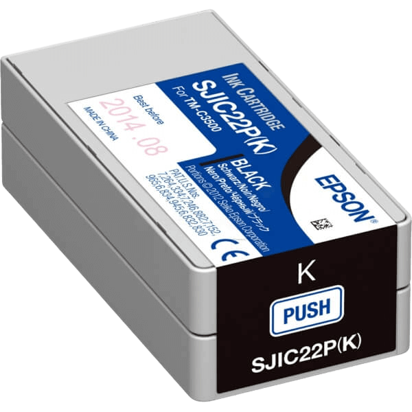 Epson SJIC22P svart original bläckpatron 32,6 ml. (C33S020601)