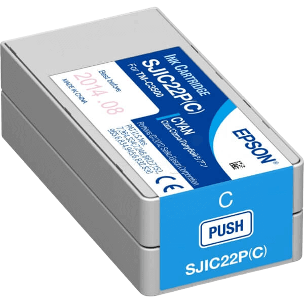 Epson SJIC22P cyan original bläckpatron 32,5 ml. (C33S020602)