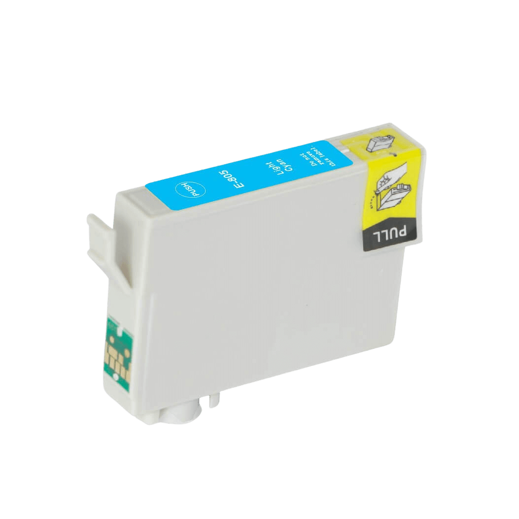 Epson T0805 ljus cyan kompatibel bläckpatron 13 ml. (C13T08054011)