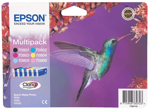 Epson T0807 CMYK original multipack 6 x 7,4 ml. (C13T08074011)