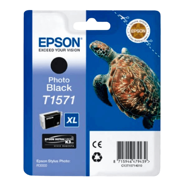 Epson T1571 foto svart original bläckpatron 25,9 ml. (C13T15714010)