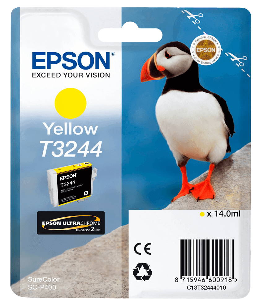 Epson T3244 gul original bläckpatron 14 ml. (C13T32444010)