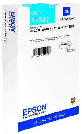 Epson T7552 XL cyan original bläckpatron 39 ml. (C13T755240)