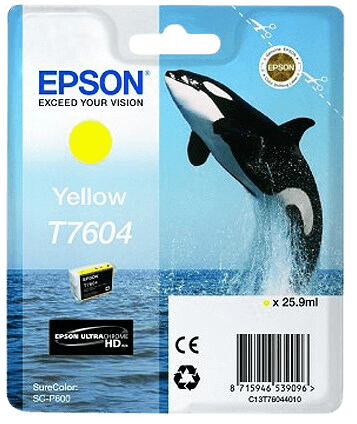 Epson T7604 gul original bläckpatron 25,9 ml. (C13T76044010)