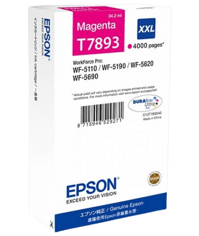 Epson T7893 XXL magenta original bläckpatron 34,2 ml. (C13T789340)