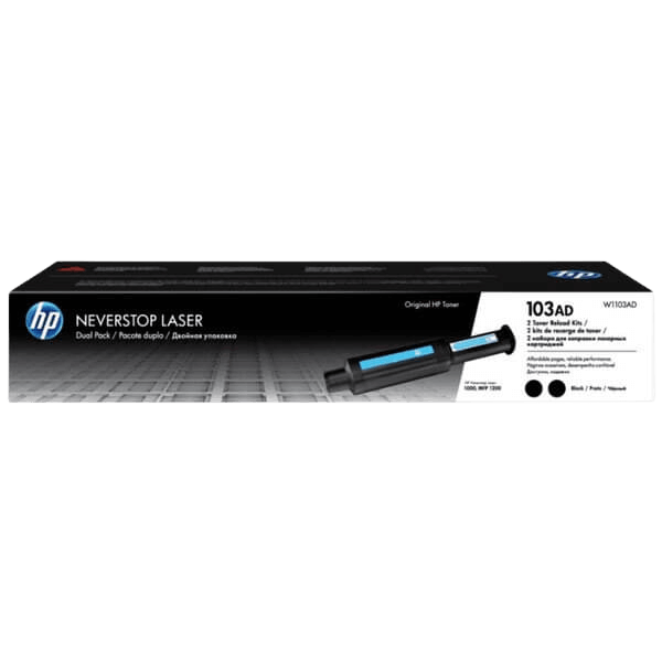HP 103A twin pack svart original toner 10000 sider (W1103AD)