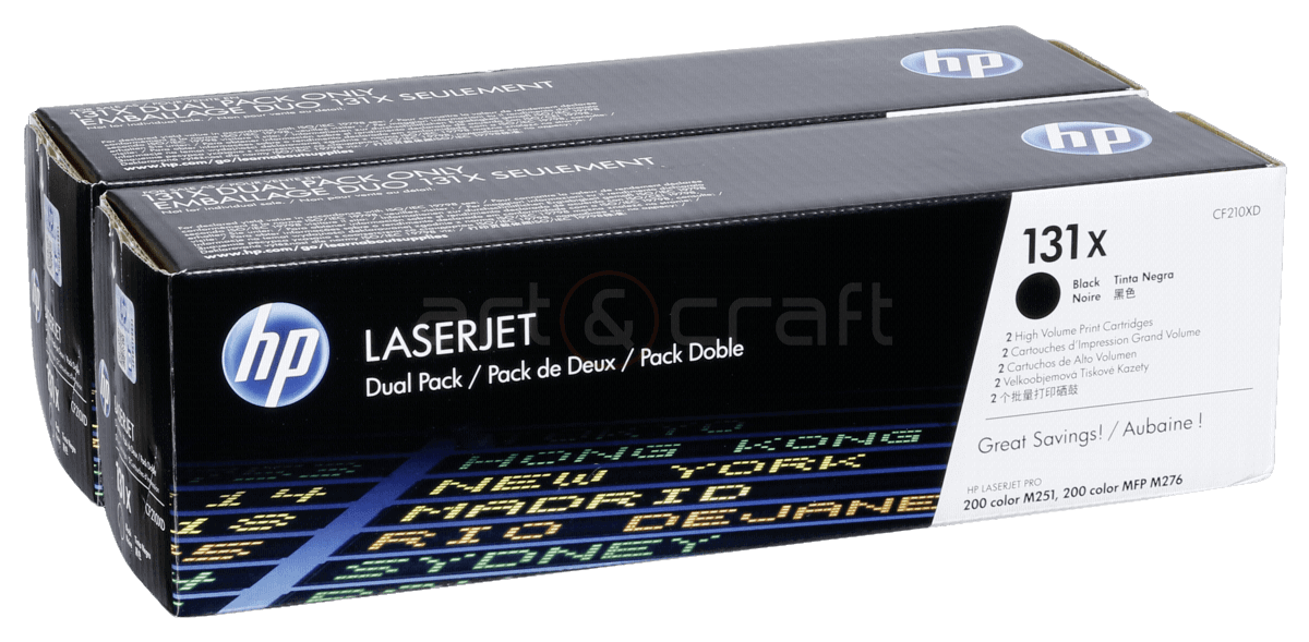 HP 131X twin pack svart original toner 4800 sider (CF210XD)