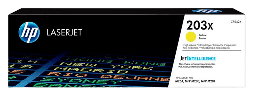 HP 203X XL gul original toner 2500 sider (CF542X)