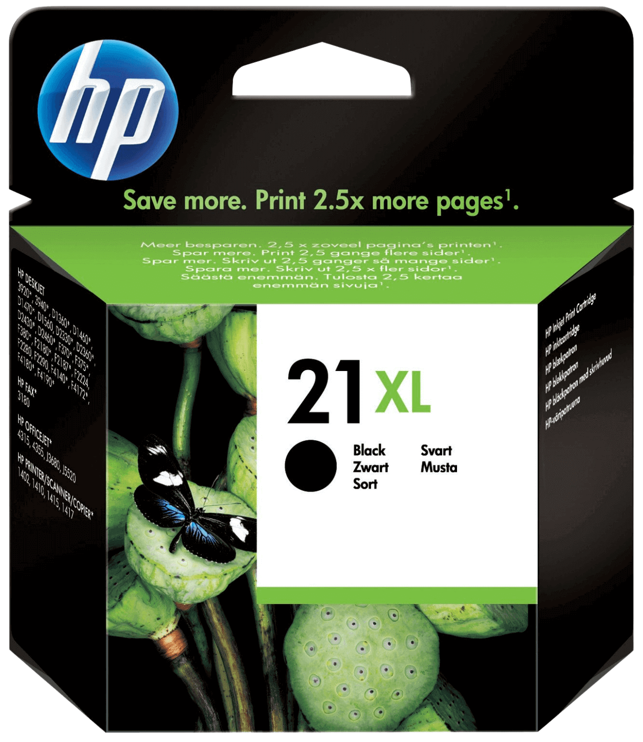 HP 21 XL svart original bläckpatron 12 ml. (C9351CE)