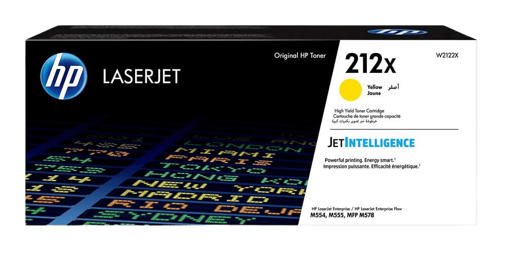 HP 212X XL gul original toner 10000 sider (W2122X)