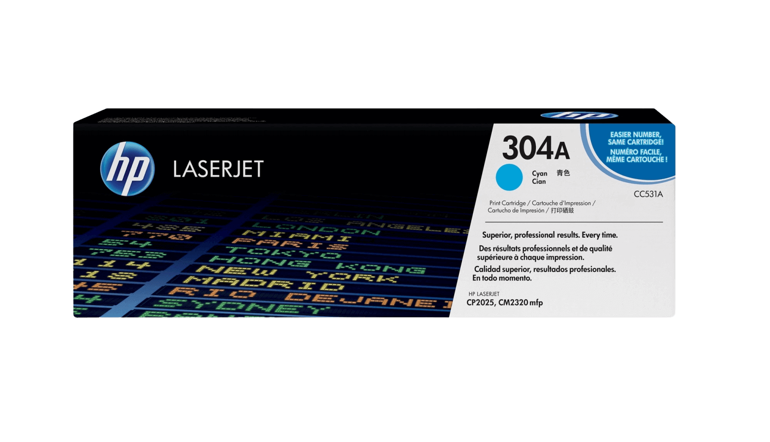 HP 304A XL cyan original toner 2800 sider (CC531A)
