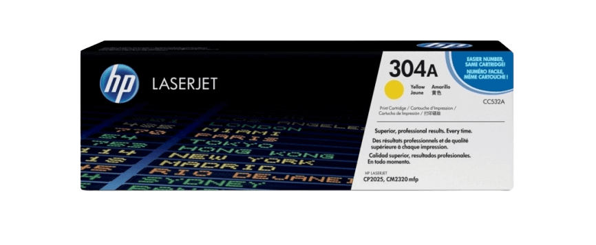 HP 304A XL gul original toner 2800 sider (CC532A)