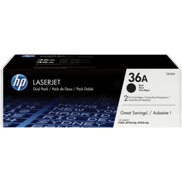 HP 36A twin pack svart original toner 4000 sider (CB436AD)