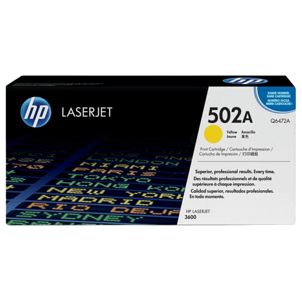 HP 502A gul original toner 4000 sider (Q6472A)