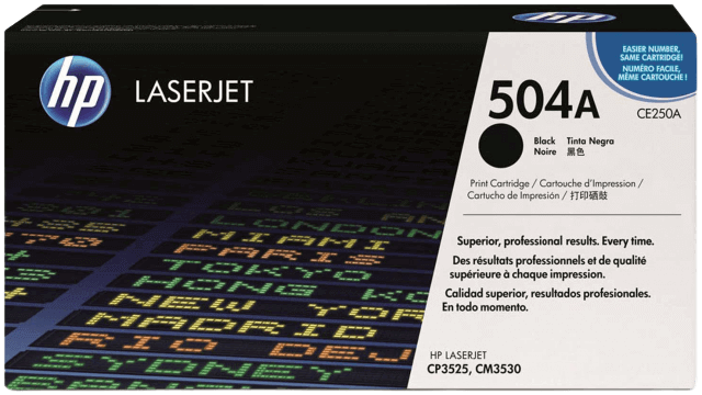 HP 504A svart original toner 5000 sider (CE250A)