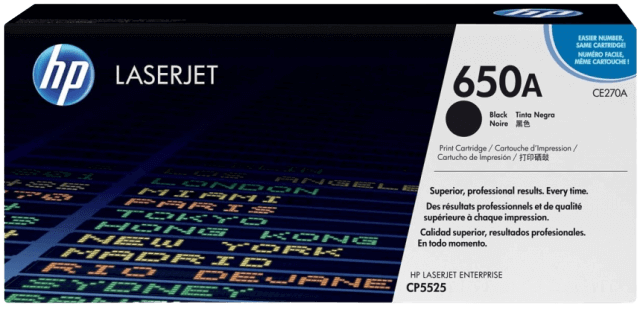 HP 650A svart original toner 13500 sider (CE270A)