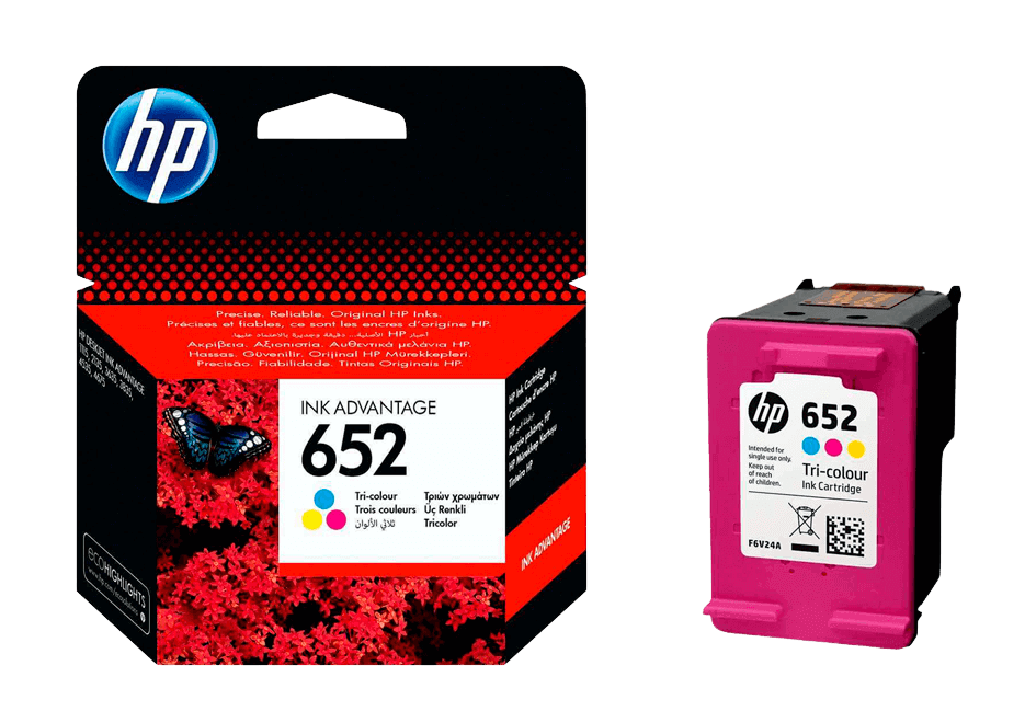 HP 652 3 färger i en original bläckpatron 200 sider (F6V24AE)