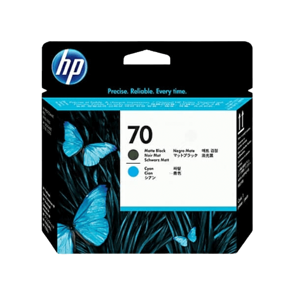 HP 70 Svart / cyan tillbehör - original printhoved 130 ml. (C9404A)