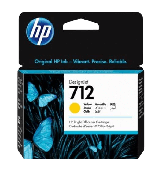 HP 712 gul original bläckpatron 29 ml. (3ED69A)