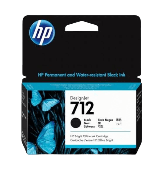 HP 712 svart original bläckpatron 38 ml. (3ED70A)