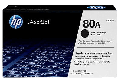 HP 80A svart original toner 2700 sider (CF280A)