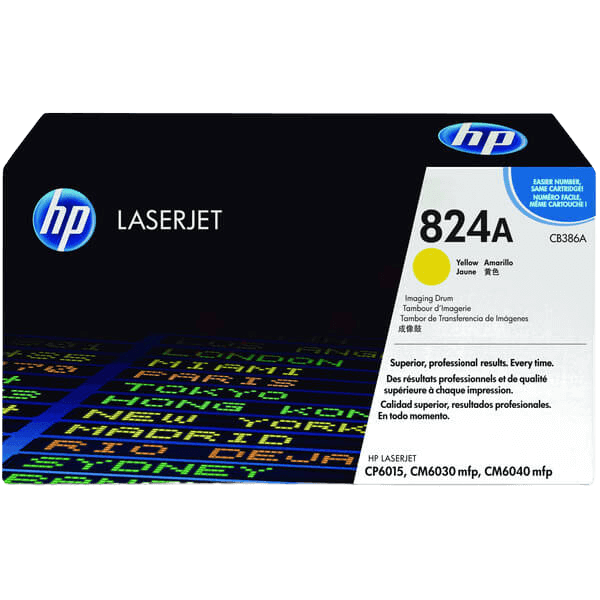 HP 824A gul tillbehör - original trumma 35000 sider (CB386A)