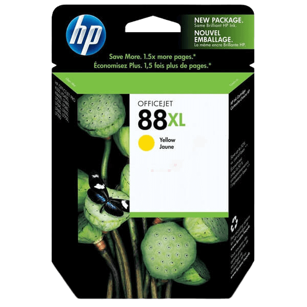 HP 88 XL gul original bläckpatron 17 ml. (C9393AE)