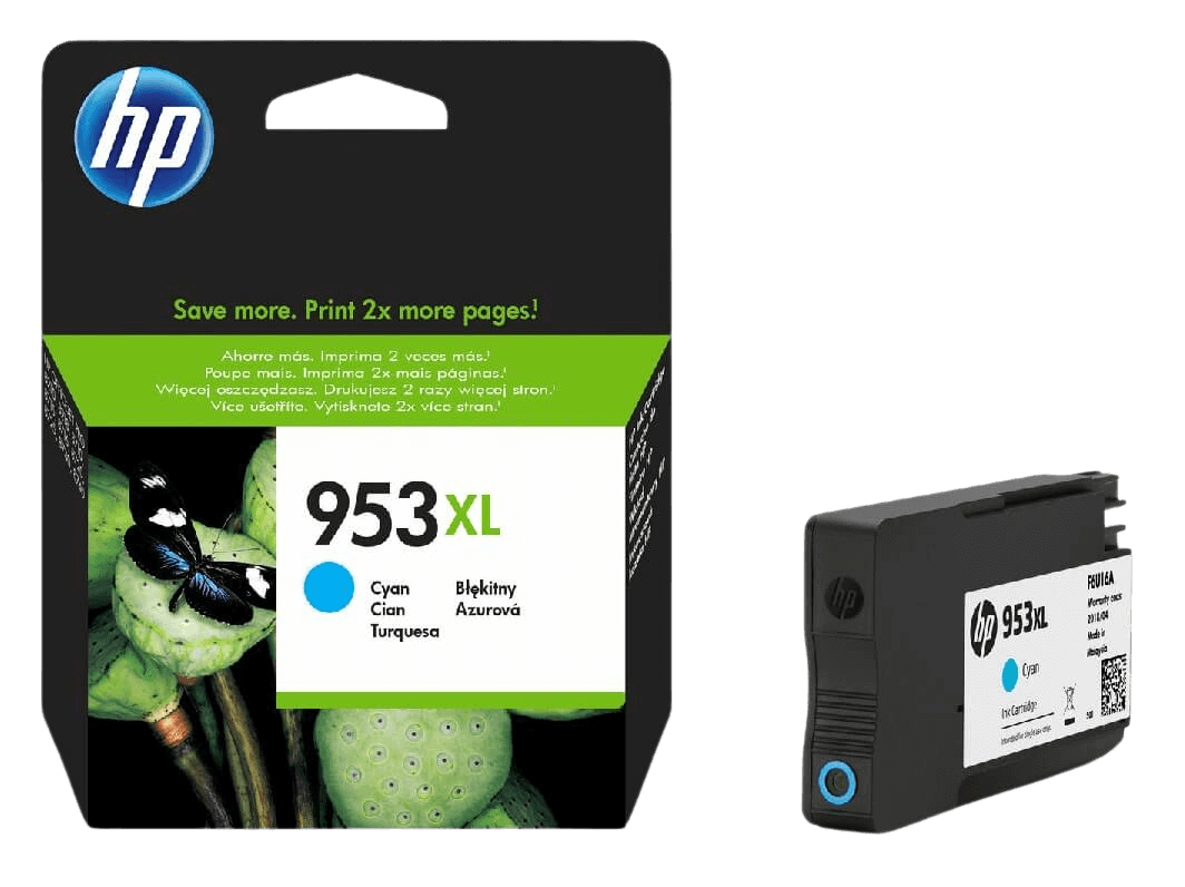 HP 953 XL cyan original bläckpatron 1450 sider (F6U16AE)
