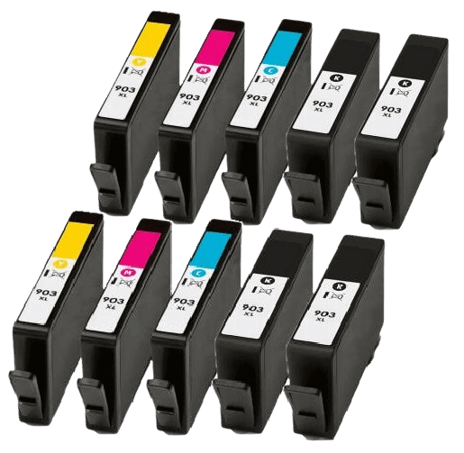 HP 903 XL 10 stk. rabattpaket bläckpatron 158 ml. - kompatibel