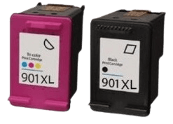 Kompatibel HP 901 XL 2 stk. rabattpaket bläckpatron 38 ml.