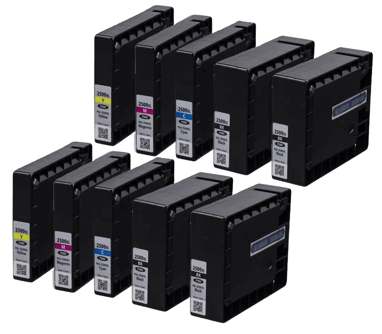 Canon PGI-2500 XL 10 stk. rabattpaket bläckpatron 420,8 ml. - kompatibel