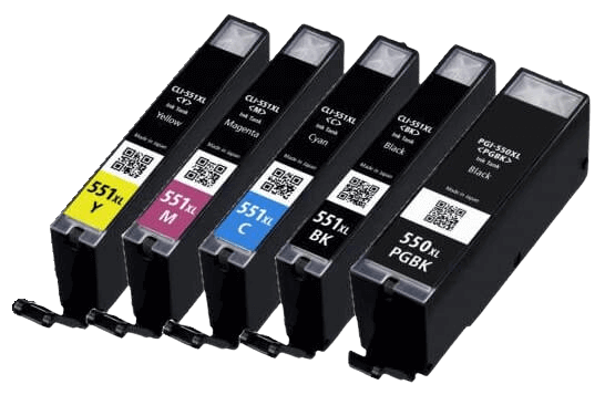 Canon PGI-550XL 5 stk. rabattpaket bläckpatron 73 ml. - kompatibel