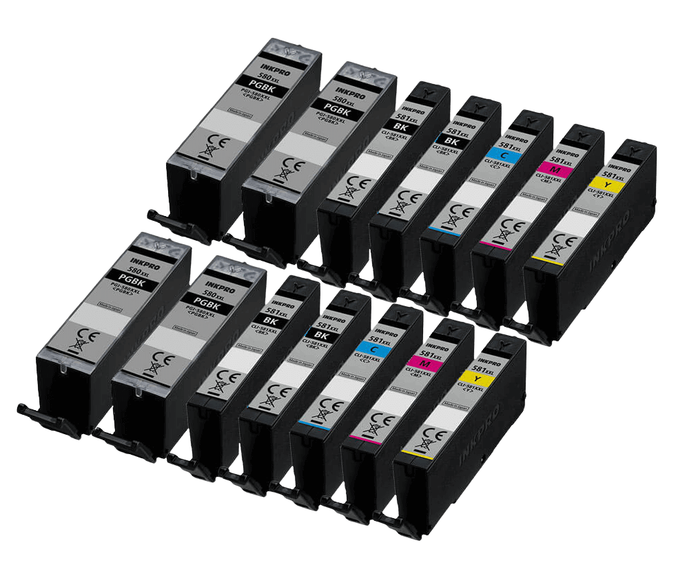 Canon PGI-580 XXL 14 stk. rabattpaket bläckpatron 224 ml. - kompatibel