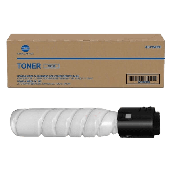 Konica Minolta TN118 XL twin pack svart original toner 24000 sider (A3VW050)