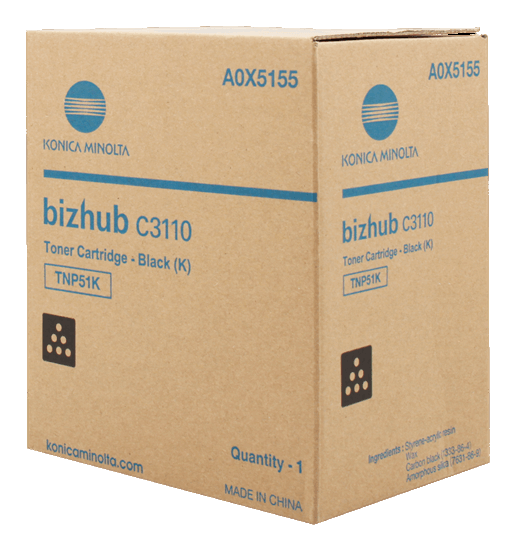 Konica Minolta TNP-51 K svart original toner 5000 sider (A0X5155)