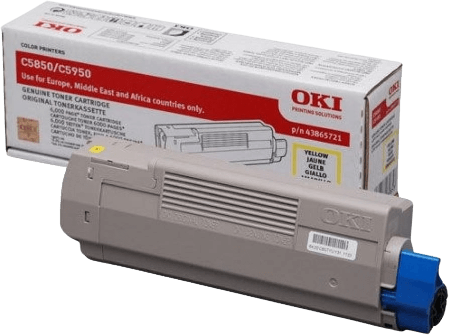OKI 43865721 gul original toner 6000 sider