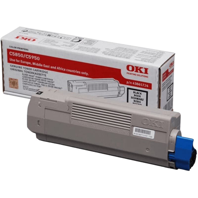 OKI 43865724 svart original toner 8000 sider