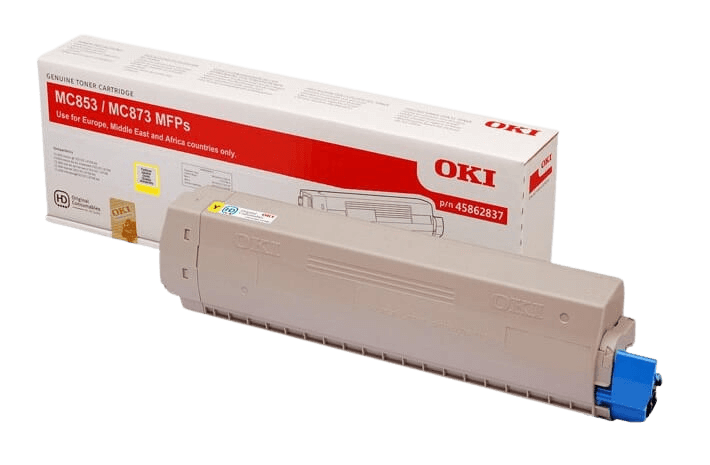 OKI 45862837 gul original toner 7300 sider