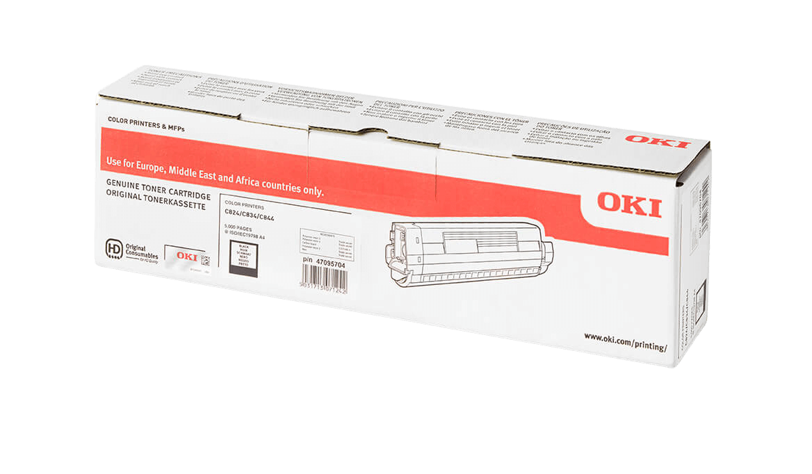 OKI 47095704 svart original toner 5000 sider