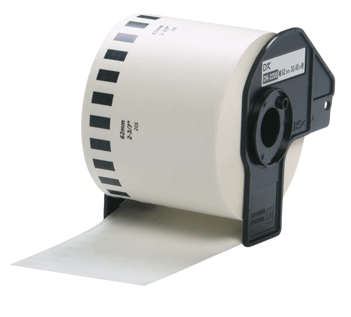 Brother DK22205 62mm x 30.5m Vit kompatibel adresseetiket (Termisk)