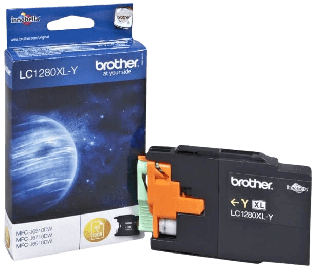 Brother LC1280Y XXL gul original bläckpatron 1200 sider (LC-1280Y)