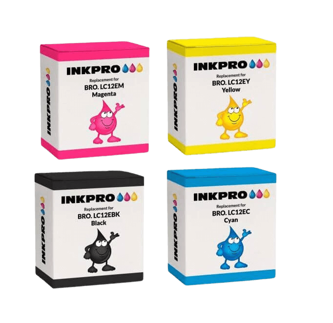 Brother LC12E 4 stk. rabattpaket bläckpatron 97 ml. - kompatibel